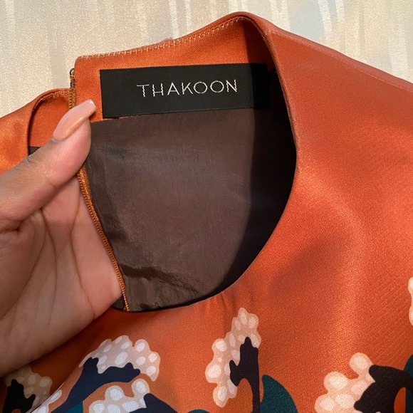 Thakoon Pleated Front Floral Dress - Picture 5 of 6